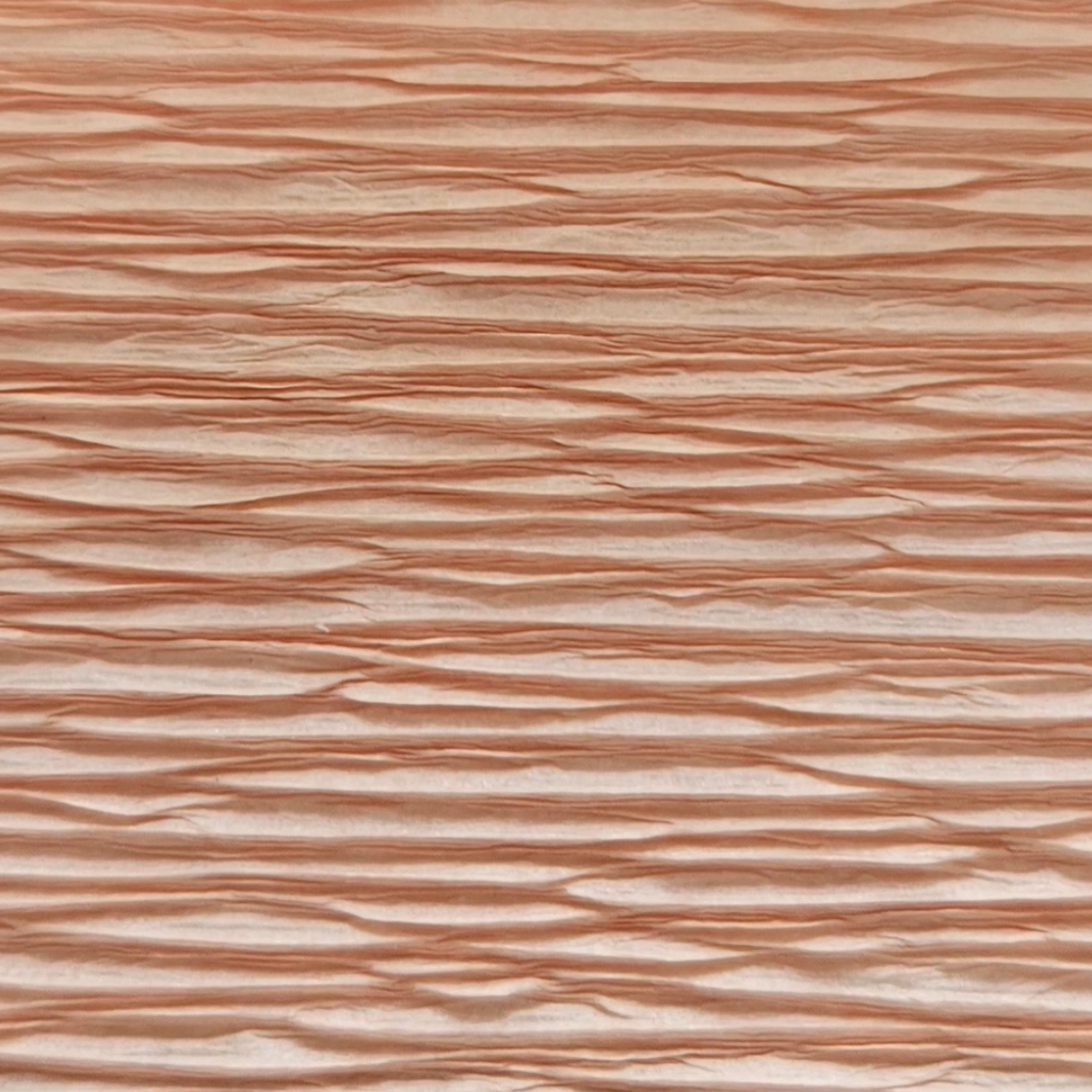 Papier crépon italien PECHE FONCE - 17A4 - 140g/m² Qualité Supérieure - 250 X 50 CM