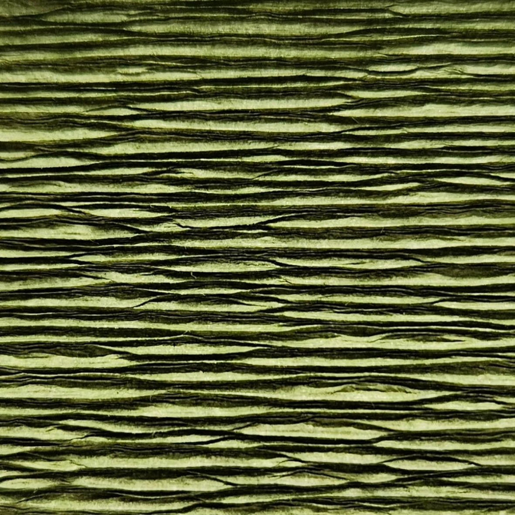 Papier crépon italien VERT OLIVE - 17A8 - 140g/m² Qualité Supérieure - 250 X 50 CM