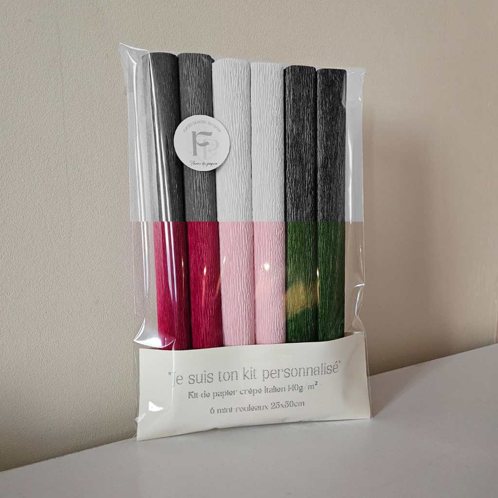 Kit à personnaliser - 3 couleurs au choix - 6 mini rouleaux 25 x 50cm