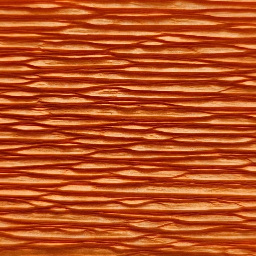 Papier crépon italien ORANGE FLAMBOYANT - 20E2 - 140g/m² Qualité Supérieure - 250 X 50 CM