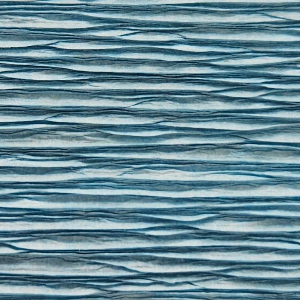 Papier crépon italien BLEU AZUR - 556 - 140g/m² Qualité Supérieure - 250 X 50 CM