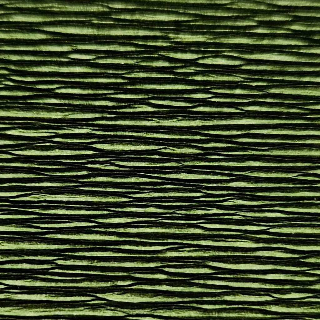 Papier crépon italien VERT FEUILLE - 591 - 140g/m² Qualité Supérieure - 250 X 50 CM