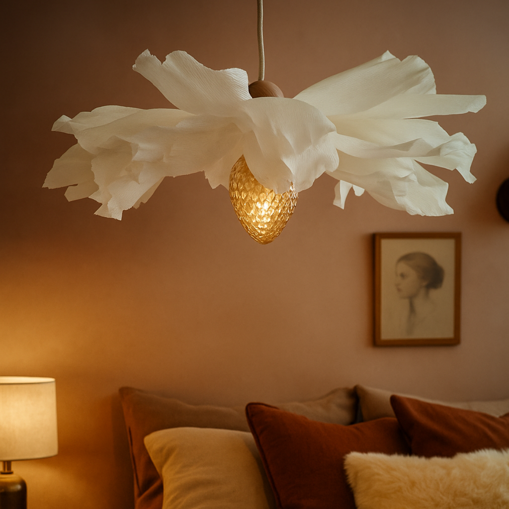 GUIDE POUR APPRENDRE "Crée ta propre suspension lumineuse, effet pétales de fleur" diam. 60cm