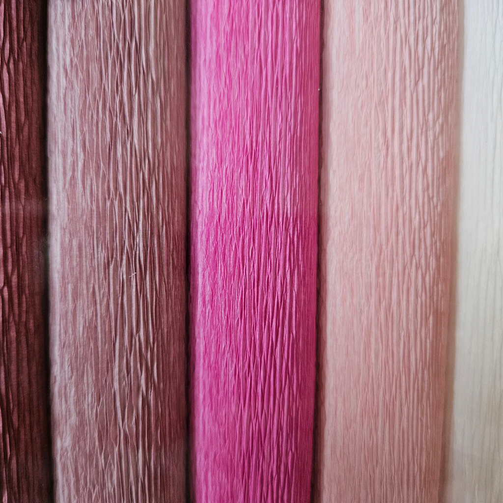 Kit de 5 mini rouleau 25cm x 75cm, dégradé de rose