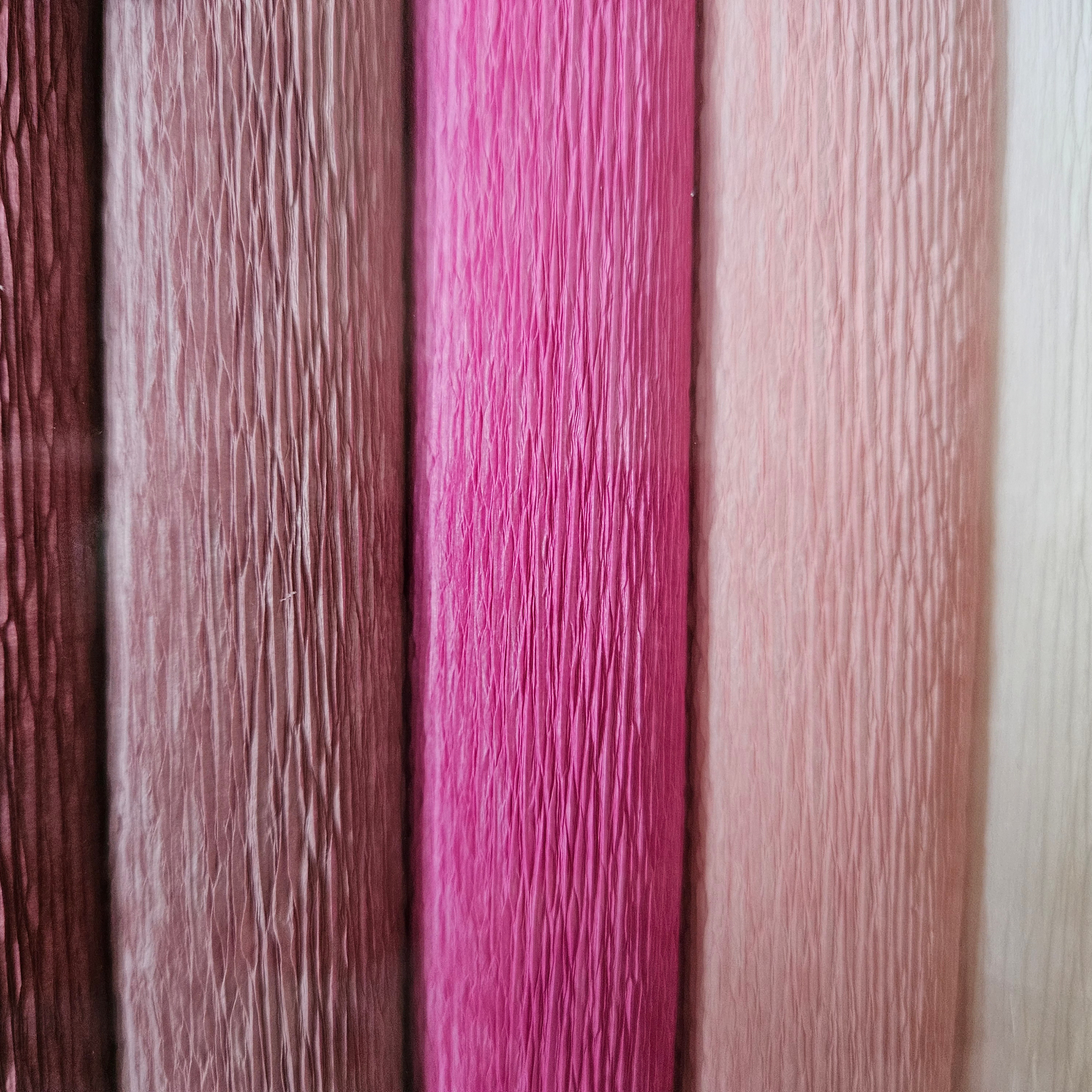 Kit de 5 mini rouleau 25cm x 75cm, dégradé de rose