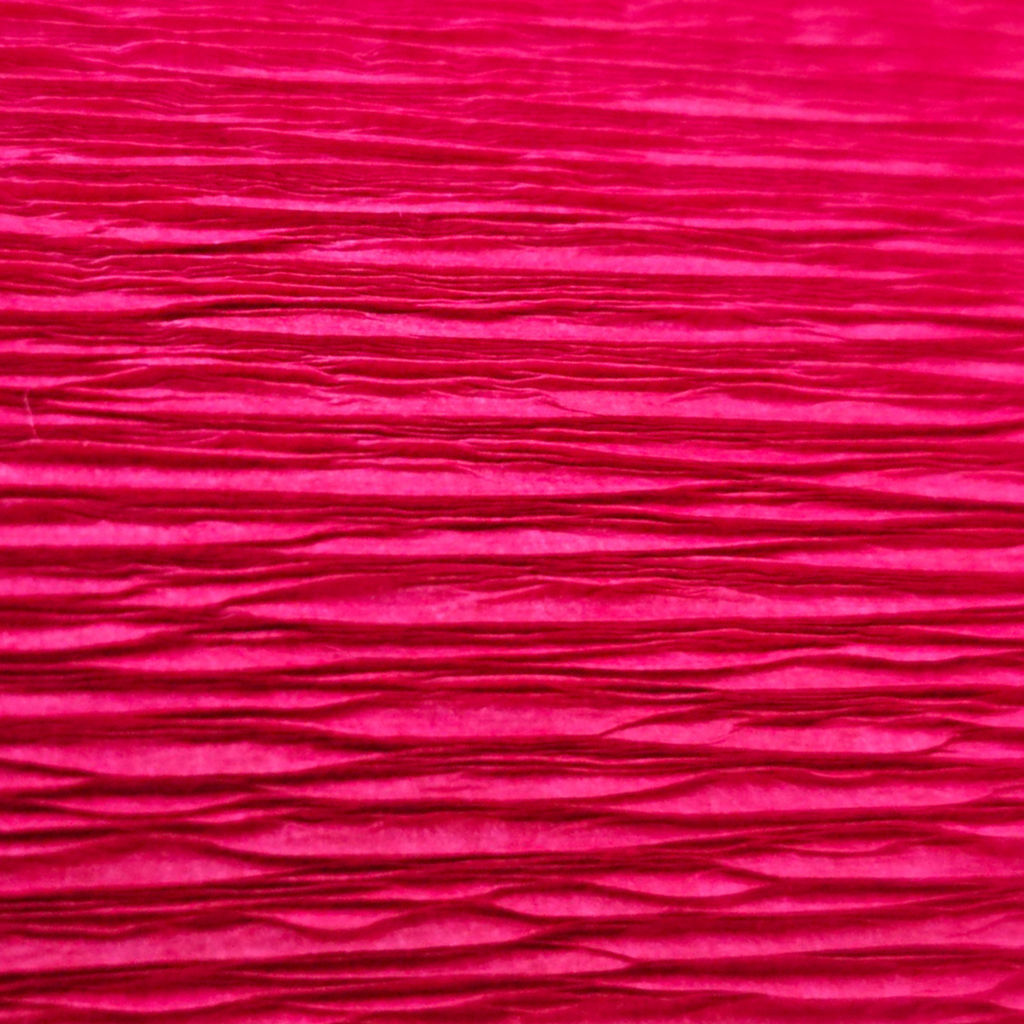 Papier crépon italien ROUGE VIF - 580 - 140g/m2 Qualité supérieure - 250 X 50 CM