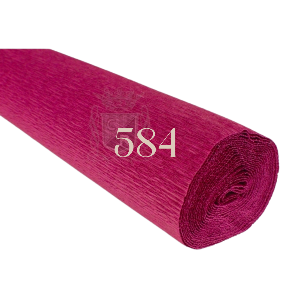Papier crépon italien ROUGE CARDINAL - 584 - 140g/m² Qualité Supérieure - 250 X 50 CM
