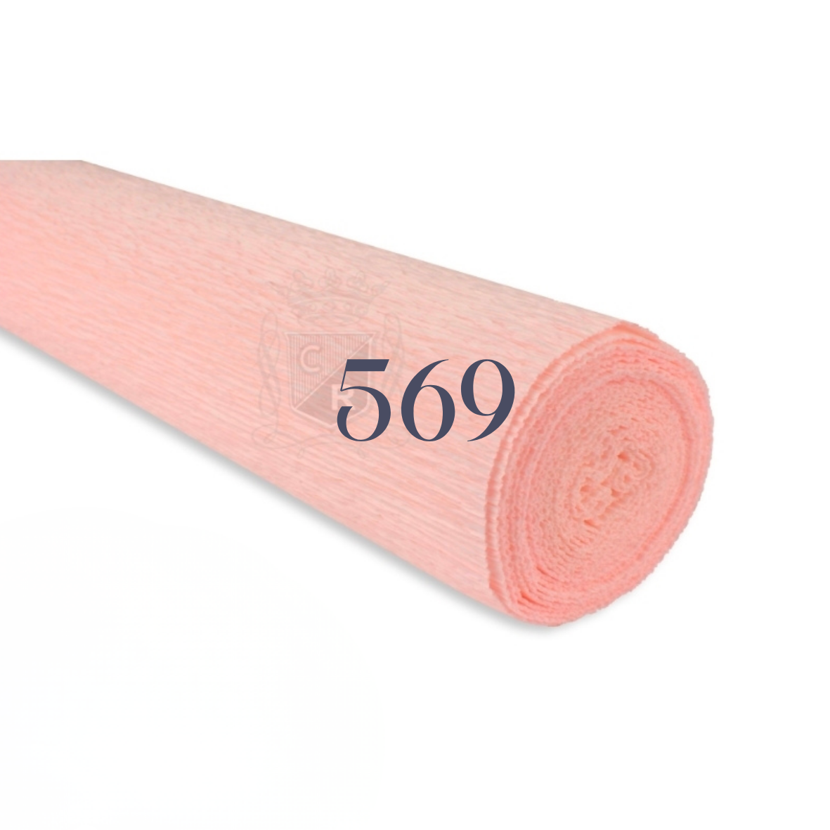 Papier crépon italien ROSE TENDRE - 569 - 140g/m² Qualité Supérieure - 250 X 50 CM