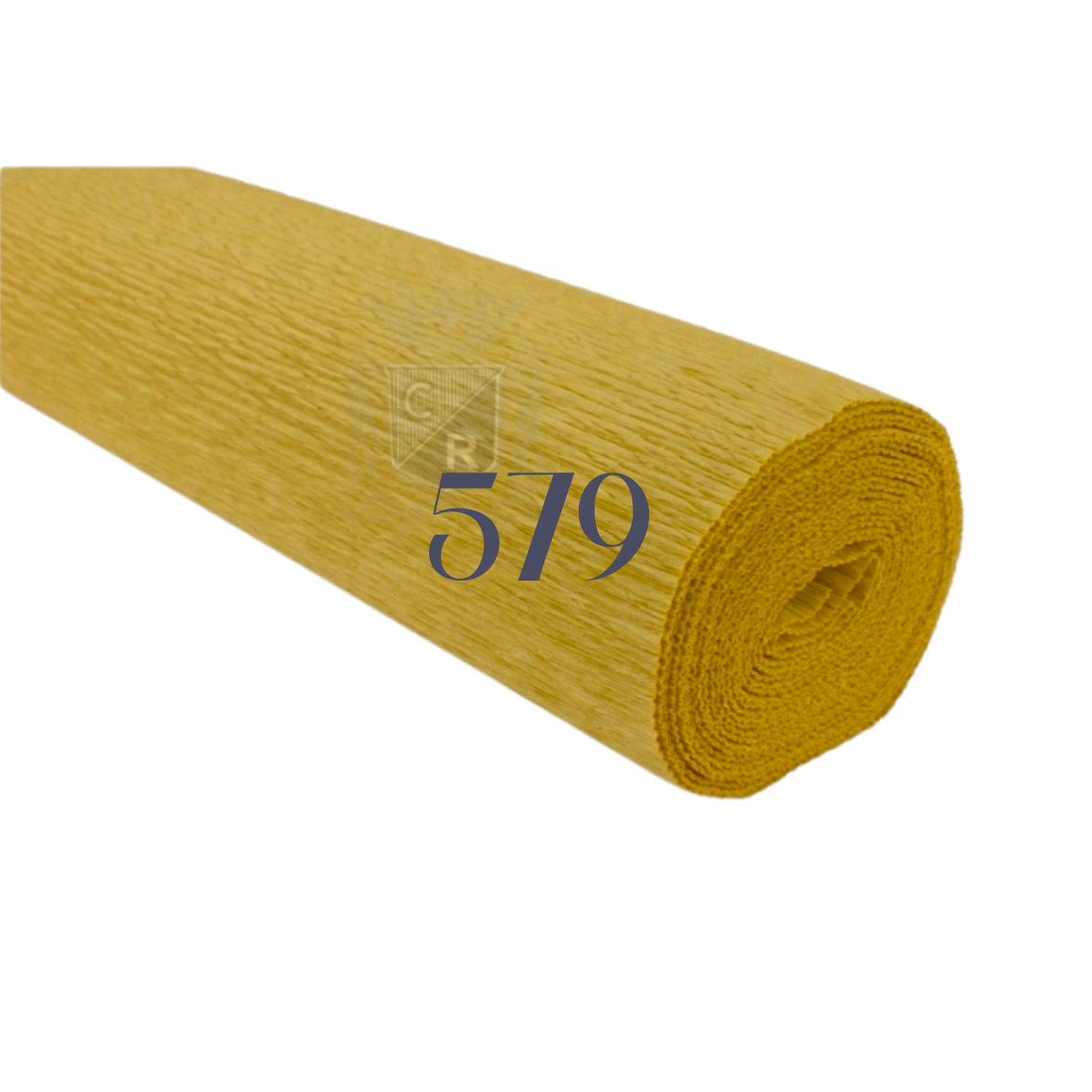 Papier crépon italien JAUNE MOUTARDE - 579 - 140g/m² Qualité Supérieure - 250X50 CM