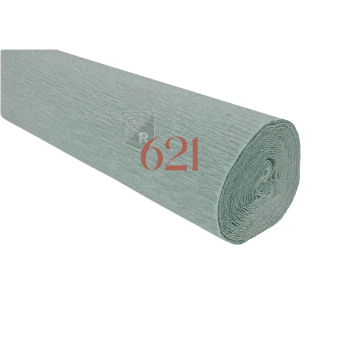 Papier crépon italien VERT DE GRIS - 621 - 140g/m² Qualité Supérieure - 250 X 50 CM