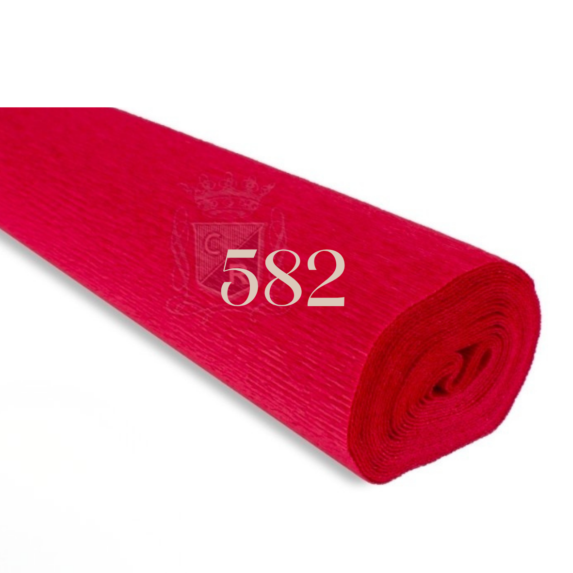 Papier crépon italien ROUGE DOUX - 582 - 140g/m² Qualité Supérieure - 250 X 50 CM
