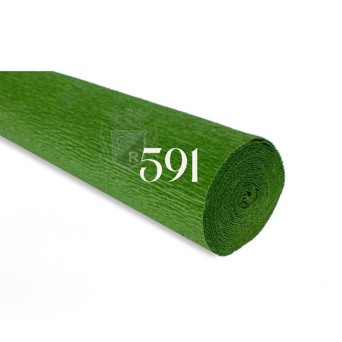 Papier crépon italien VERT FEUILLE - 591 - 140g/m² Qualité Supérieure - 250 X 50 CM