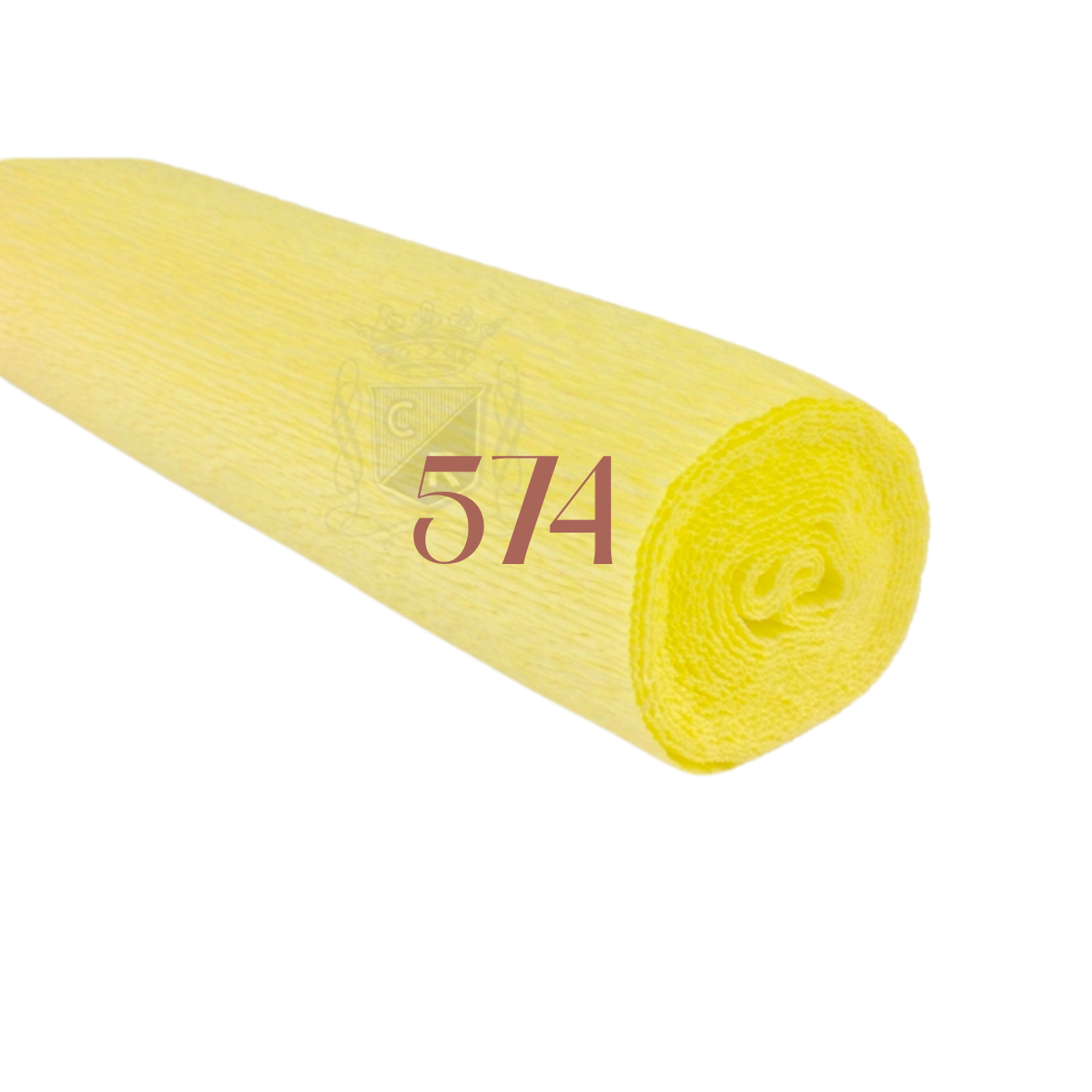 Papier crépon italien JAUNE CANARI - 574 - 140g/m² Qualité Supérieure - 250 X 50 CM