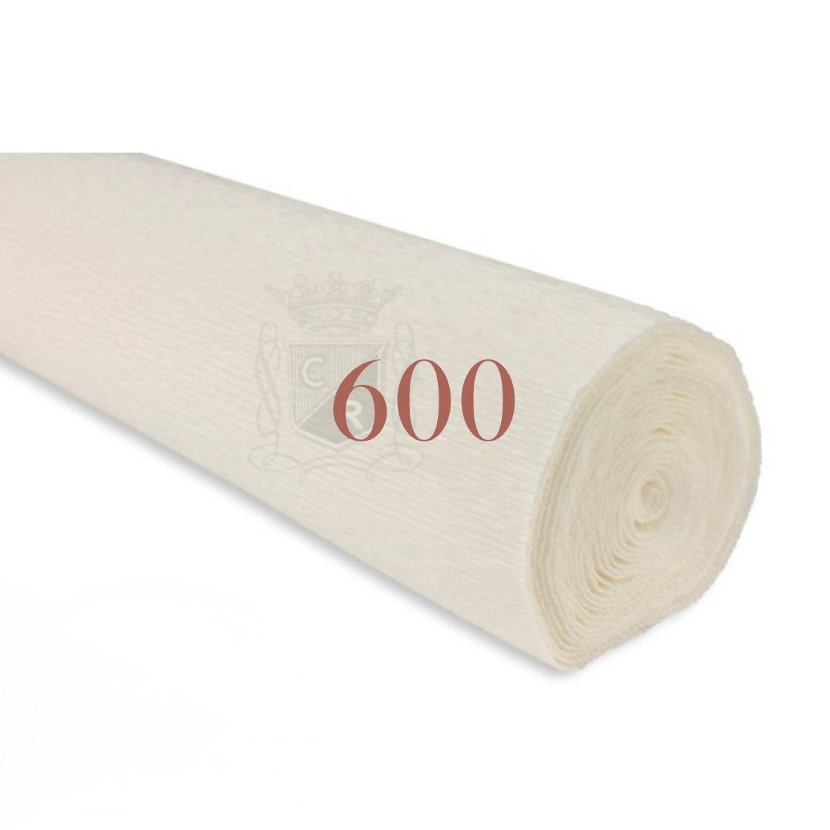 Papier crépon italien BLANC - 600 - 140g/m² Qualité Supérieure - 250 X 50 CM
