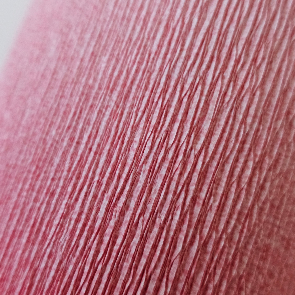 Papier crêpé italien NUANCÉ ROSE/BLANC - 600/4 - 140g/m2 Qualité supérieure 180g