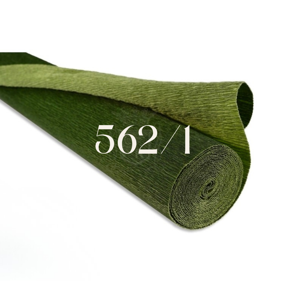 Papier crépon italien VERT BICOLOR - 562/1 - 140g/m2 Qualité supérieure - 250 X 50 CM