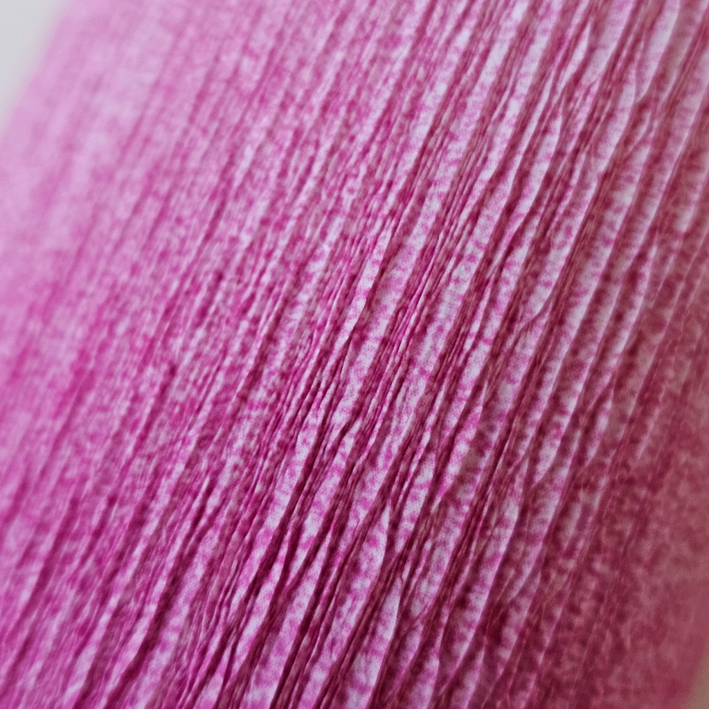 Papier crêpé italien NUANCÉ FUSHIA/BLANC - 600/1 - 140g/m2 Qualité supérieure 180g