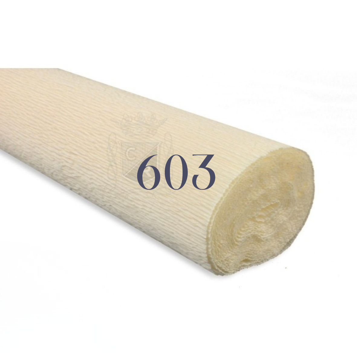 Papier crépon italien BLANC CREME - 603 - 140g/m² Qualité Supérieure - 250 X 50 CM