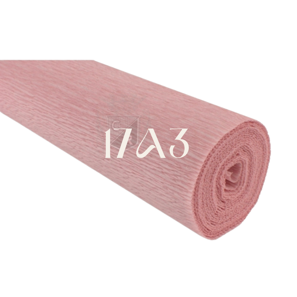 Papier crépon italien ROSE PROFOND - 17A3 -140g/m² Qualité Supérieure - 250 X 50 CM